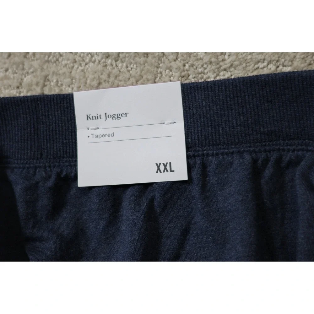Goodfellow & Co Mens Knit Jogger Tapered Navy Blue Heather XXL NWT
